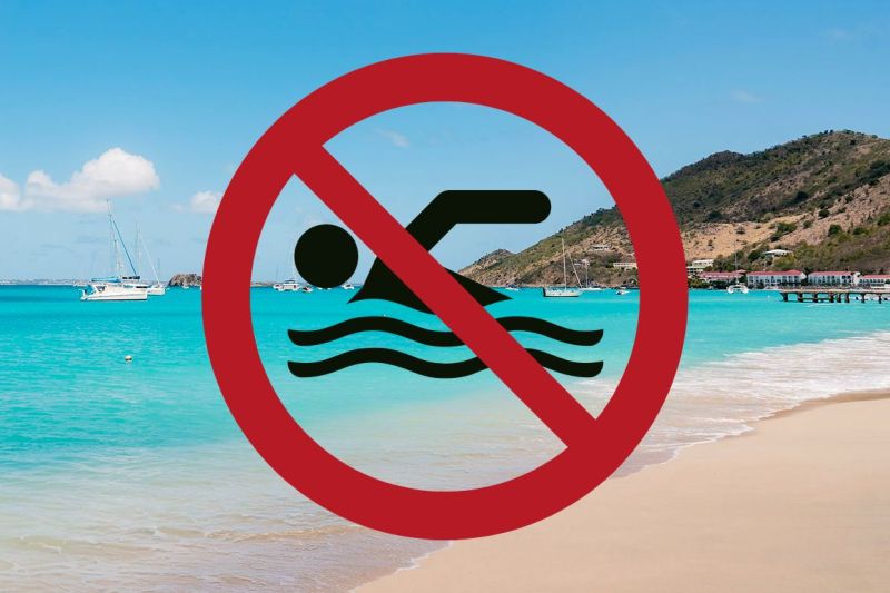 Swimming and water sports prohibited in Grand Case